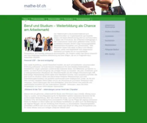 Mathe-BF.ch(Weiterbildung als Chance am Arbeitsmarkt) Screenshot