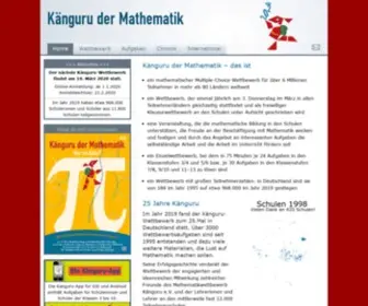 Mathe-Kaenguru.de(Känguru der Mathematik e.V) Screenshot