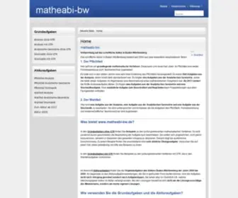 Matheabi-BW.de(Vorbereitung auf das schriftliche Mathematikabitur in Baden) Screenshot