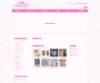 Matheadoll.com(Mathea Doll Company) Screenshot