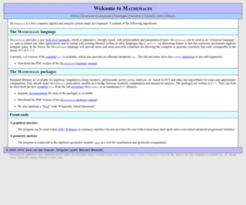 Mathemagix.org(Mathemagix) Screenshot