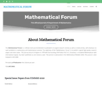 Mathematical-Forum.org(The official Journal of Department of Mathematics) Screenshot