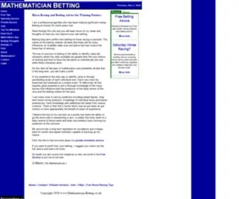 Mathematician-Betting.co.uk Screenshot