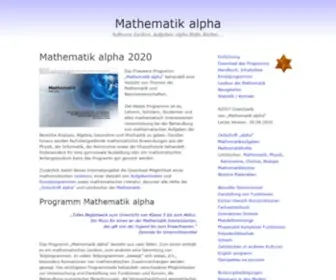 Mathematikalpha.de(Mathematik alpha) Screenshot
