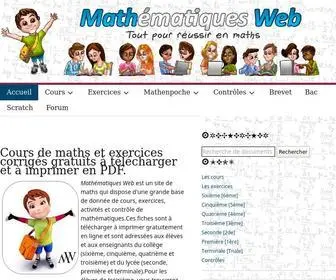 Mathematiques-Web.fr(Cours de maths) Screenshot