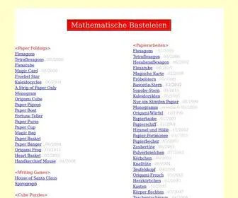 Mathematische-Basteleien.de(Mathematische Basteleien) Screenshot
