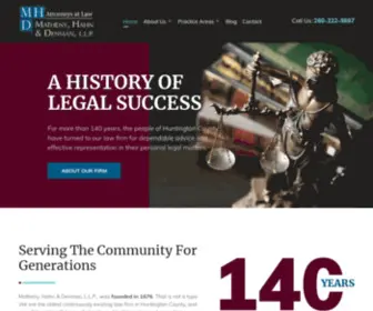 Mathenyhahndenmanlaw.com(Huntington County Law Firm) Screenshot