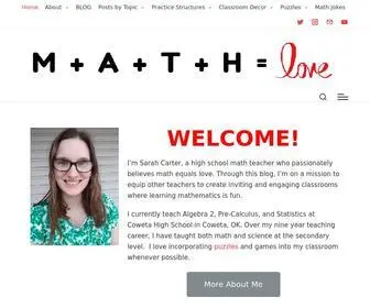 Mathequalslove.net(Math = Love) Screenshot