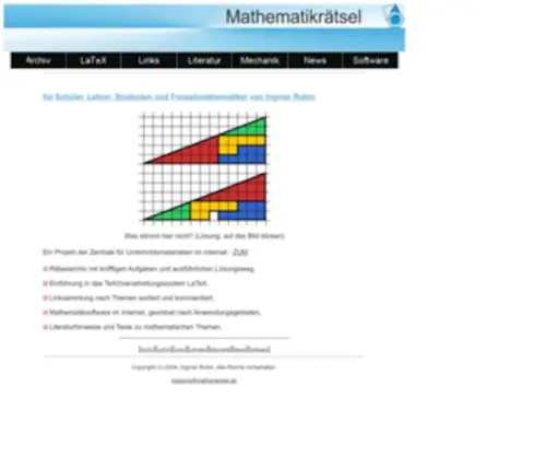 Matheraetsel.de(Mathematikrätsel) Screenshot