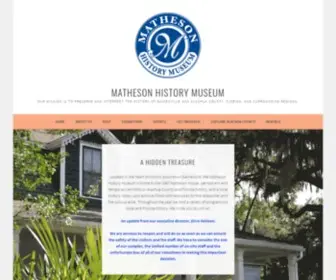 Mathesonmuseum.org(Our mission is to preserve and interpret the history of Gainesville and Alachua County) Screenshot