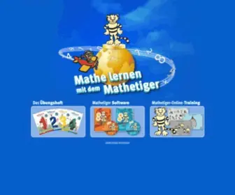 Mathetiger.de(Mathematik durch handlungsorientiertes und entdeckendes lernen) Screenshot