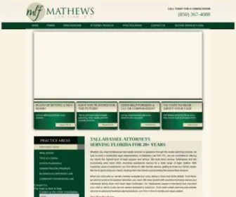 Mathewslawfirm.com(Tallahassee Real Estate & Business Attorneys) Screenshot