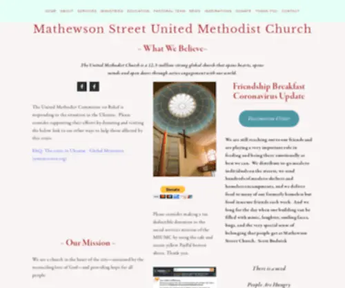 Mathewsonstreetchurch.org(Mathewson Street United Methodist Church) Screenshot