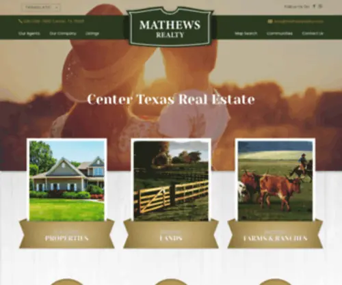 Mathewsrealty.com(Center Real Estate) Screenshot