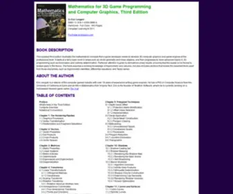 Mathfor3Dgameprogramming.com(Mathematics for 3D Game Programming and Computer Graphics) Screenshot