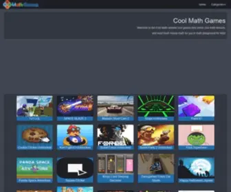 Mathgamesx.com(Math Games Play Free Cool Math Games and Math Playground) Screenshot