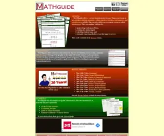 Mathguide.com(MATHguide is the source for interactive mathematics for students) Screenshot