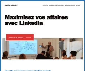 Mathieulaferriere.com(Mathieu Laferrière amplifie votre impact sur LinkedIn) Screenshot
