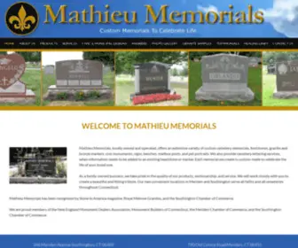 Mathieumemorials.com(A Family Owned Monument Company) Screenshot