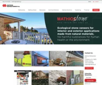 Mathios.com(Mathios Refractories S.A) Screenshot