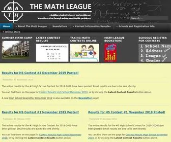 Mathleague.com(Mathleague) Screenshot
