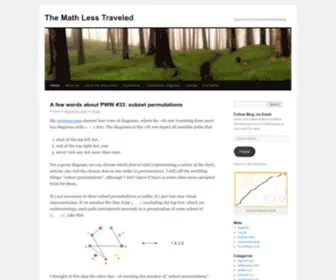 Mathlesstraveled.com(The Math Less Traveled) Screenshot