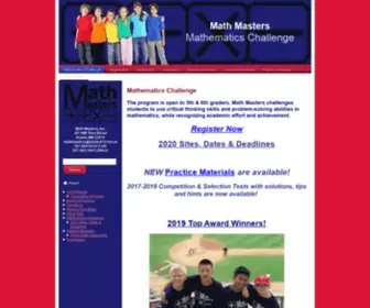 Mathmastersmn.org(Math Masters) Screenshot