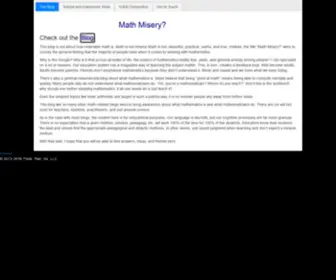 Mathmisery.com(I'm here to help) Screenshot