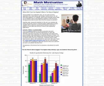 Mathmotivation.com(Math Motivation Materials For Teachers) Screenshot