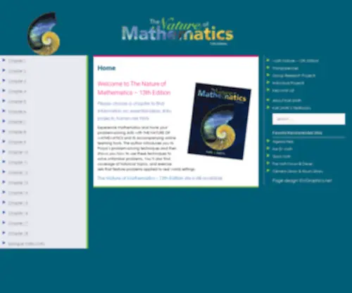 Mathnature.com(The Math Textbooks of Dr) Screenshot