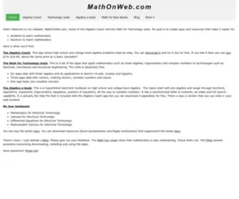 Mathonweb.com(Download apps that teach you algebra step) Screenshot