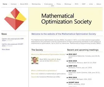 Mathopt.org(Mathematical Optimization Society) Screenshot