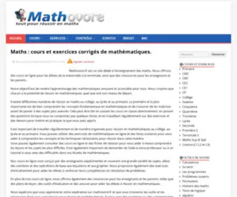 Mathovore.fr(Maths : cours et exercices corrigés à imprimer en PDF) Screenshot
