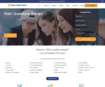 Mathpaperhelp.com(Professional Essay Writing Services) Screenshot