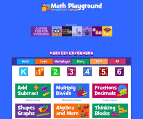 Mathplayground.com(Math Games) Screenshot
