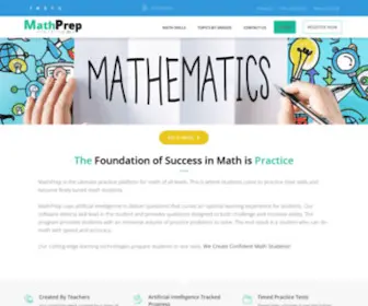 Mathprep.com(The Ultimate Math Practice Site) Screenshot