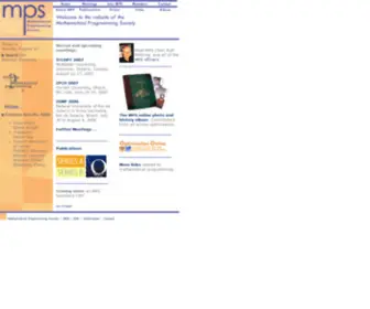 Mathprog.org(Mathematical Programming Society) Screenshot