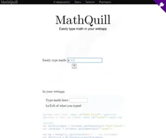 Mathquill.com(Easily type math into your webapp) Screenshot