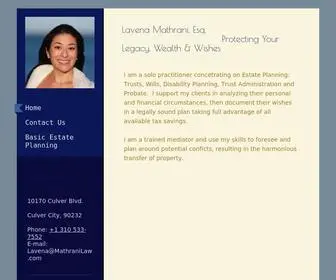 Mathranilaw.com(Los Angeles) Screenshot