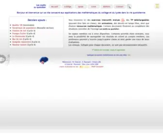 Maths-AU-Quotidien.fr(Accueil) Screenshot