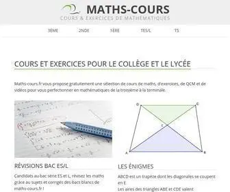 Maths-Cours.fr(Cours) Screenshot