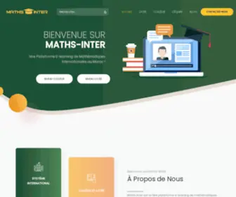 Maths-Inter.ma(Maths Inter est la 1ère plateforme e) Screenshot