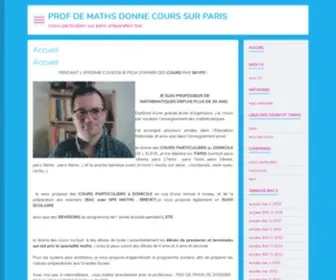 Maths-Paris.com(PROFESSEUR DE MATHS DONNE COURS PARTICULIERS SUR PARIS) Screenshot