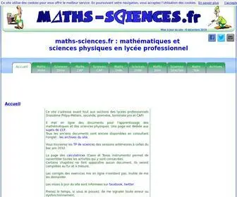 Maths-Sciences.fr(Mathématiques) Screenshot