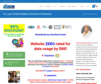 Mathsandsciencelessons.com(South Africa Maths and Science Lessons Online) Screenshot