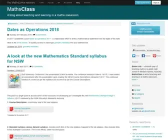 Mathsclass.net(A blog about teaching and learning in a maths classroom) Screenshot