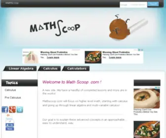 Mathscoop.com(Calculus, Linear Algebra and other Higher Math Lessons) Screenshot
