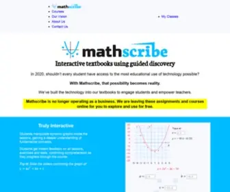 Mathscribe.com(Interactive Textbooks using Guided Discovery) Screenshot