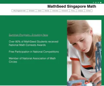 Mathseed.org(MathSeed Singapore math) Screenshot