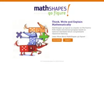 Mathshapesgofigure.com(Go figure) Screenshot